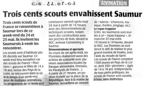 Le Courrier de l Ouest 49 Jeudi 22 mai 2003