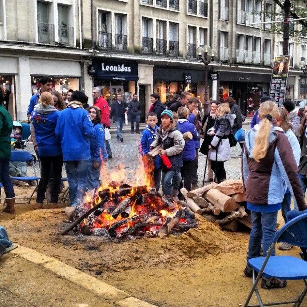 Une veille de feu, en centre-ville