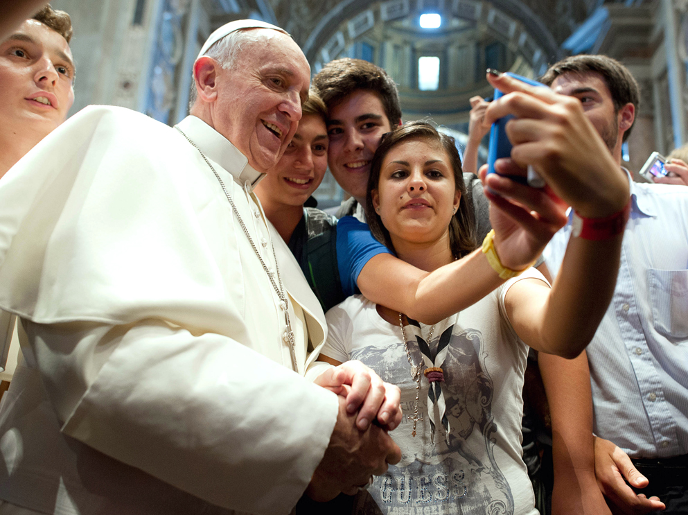 Le selfie avec le Pape : ils sont scouts