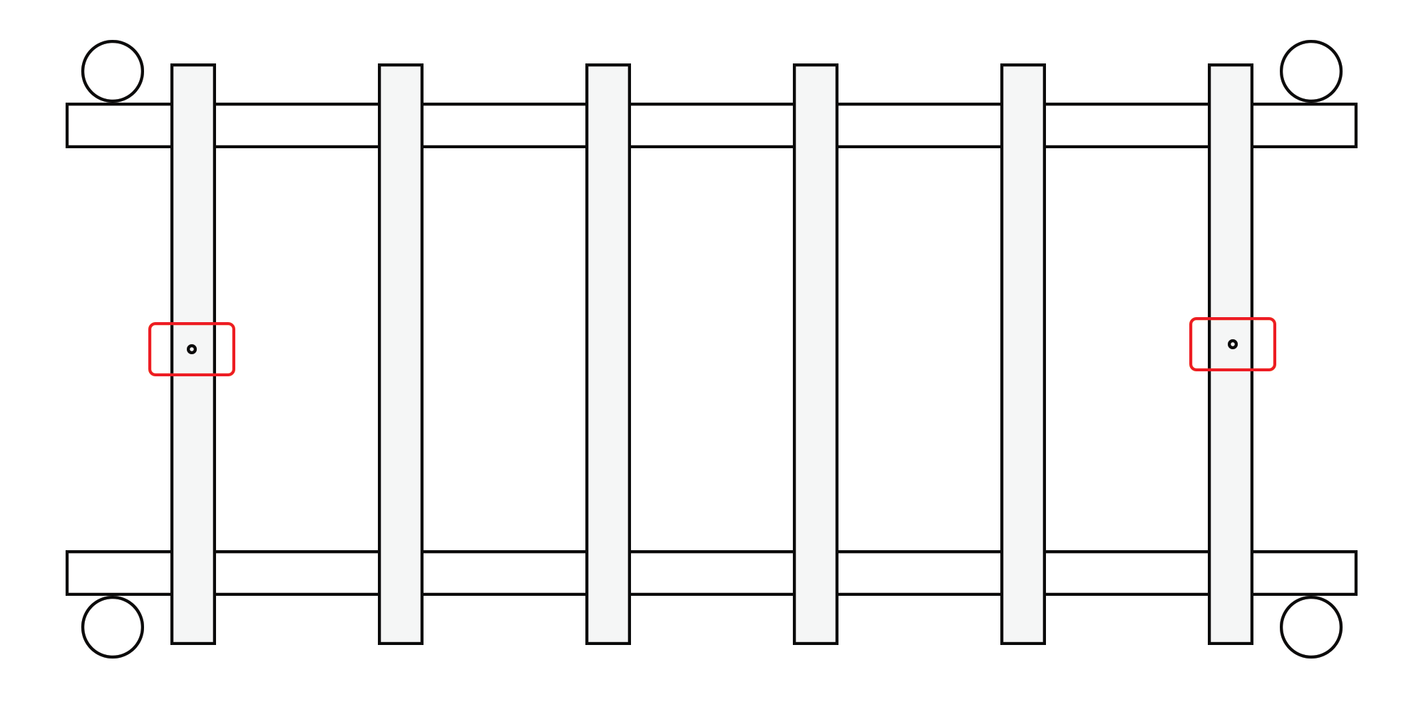 Fixer les mats de la tente surélevée