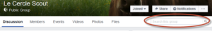 Je ne trouve plus mon message sur Le Cercle Scout ! Chercher dans un groupe Facebook