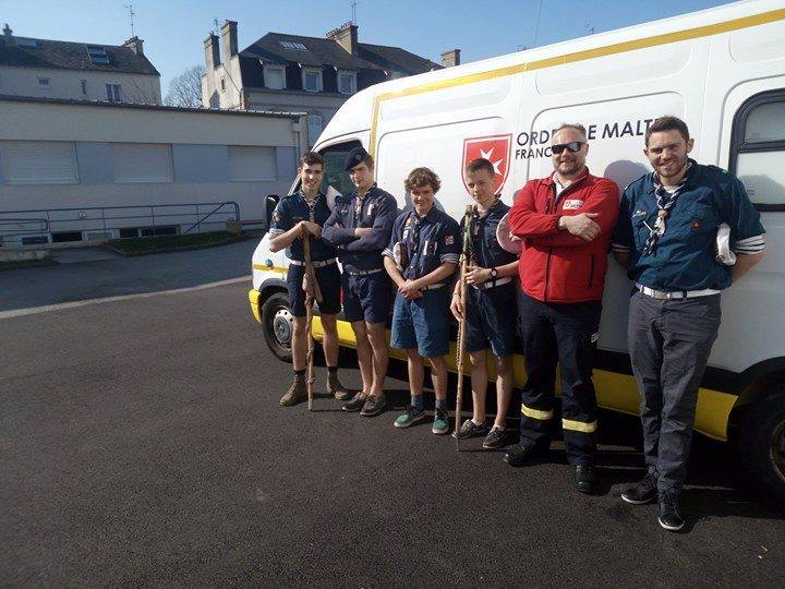 Les scouts d’Europe de Lorient à la rencontre des secouristes de L’Ordre de Malte