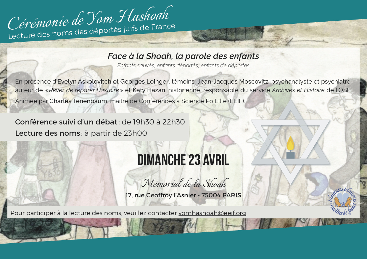 La lecture des Noms pour Yom HaShoah