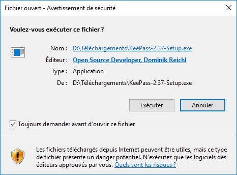 Installer et utiliser Keepass