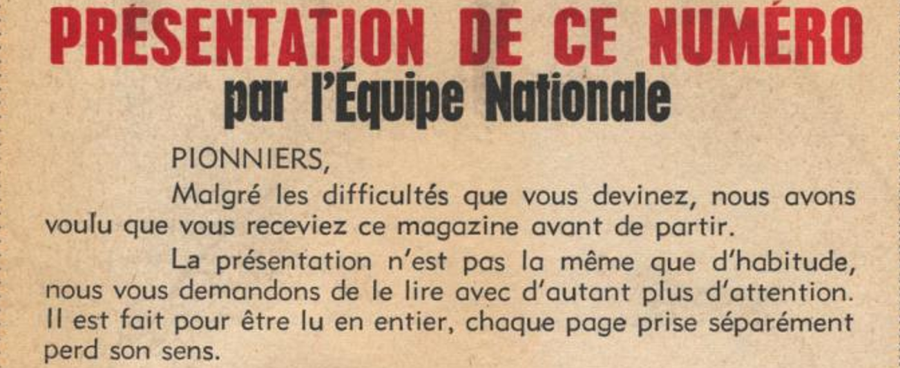 Essai de chronologie des événements