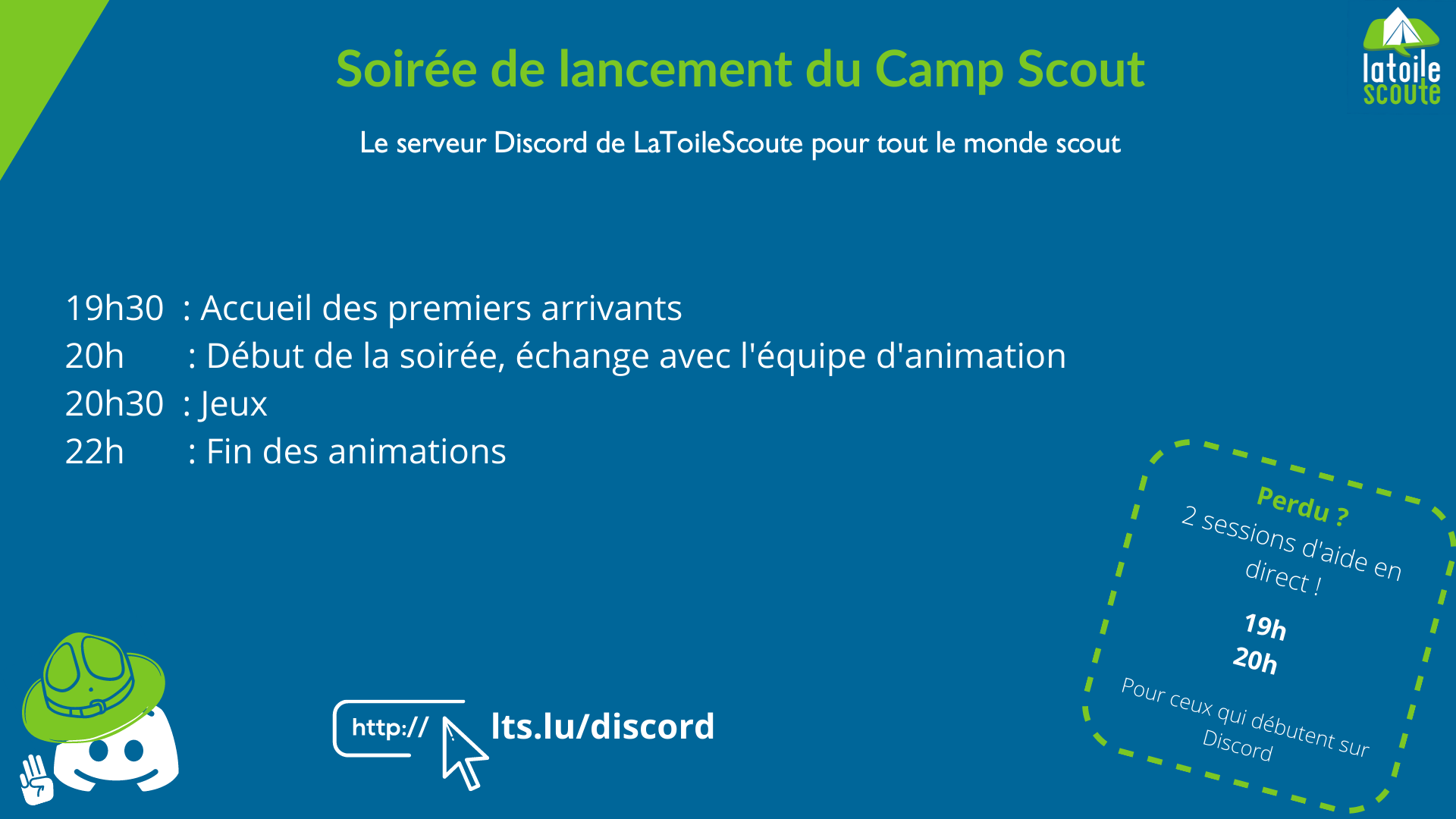 Le Camp Scout sur Discord